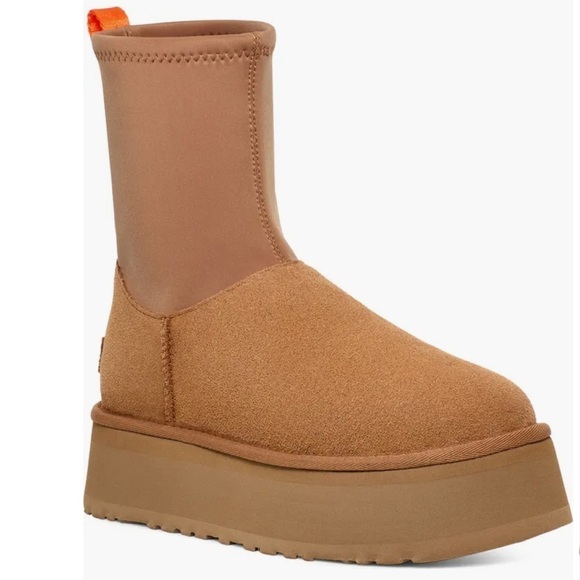 NEW Ugg Classic Dipper Platform Boot chestnut size 10 - Picture 4 of 7